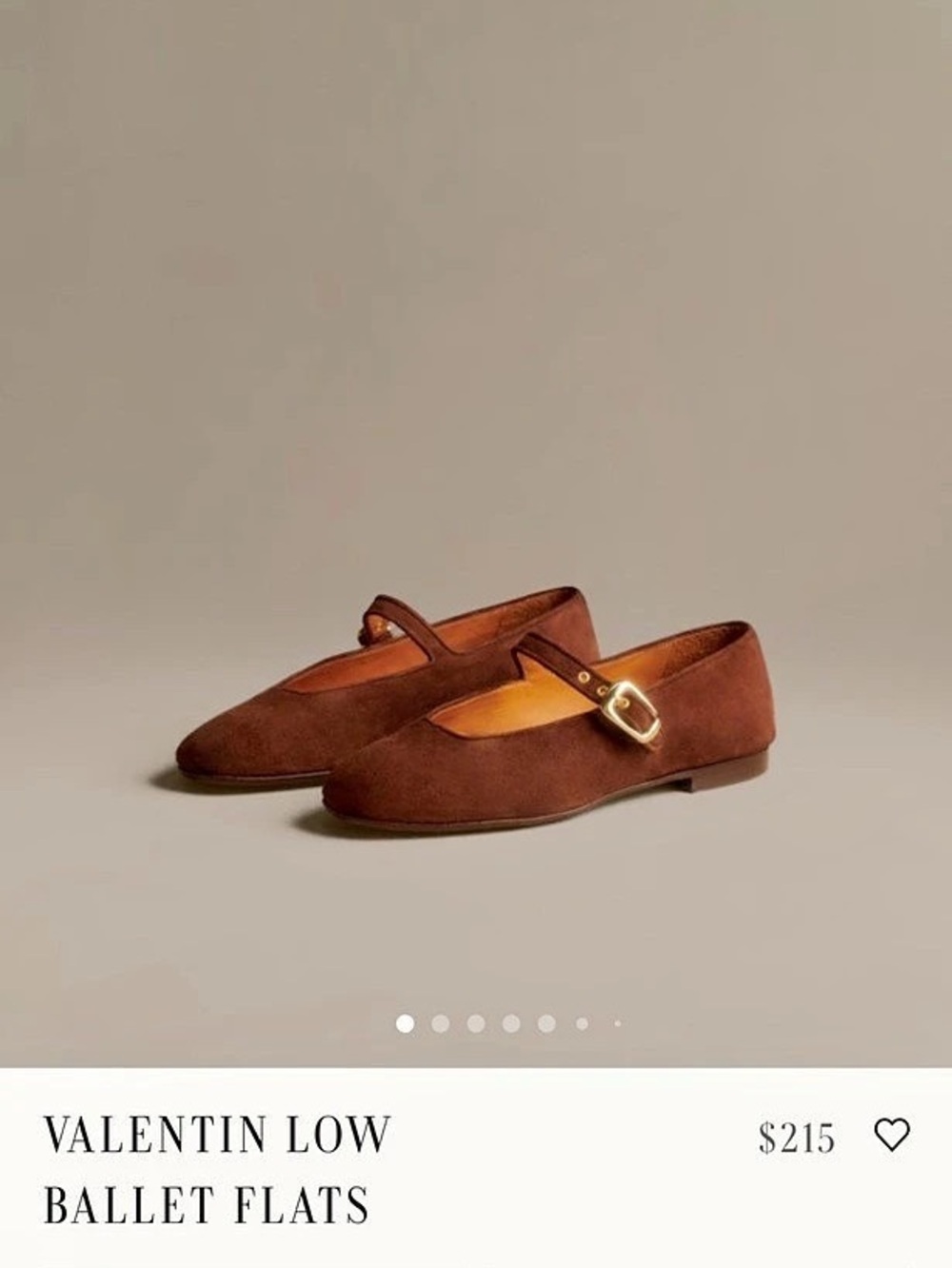 Sezane Valentin Low Ballet Flats Mary Jane Flats in brown